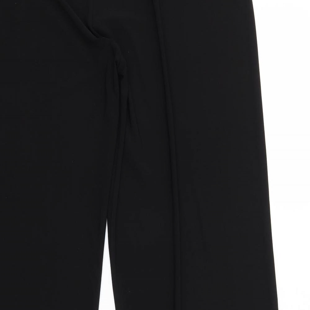 Womens UK Size 14 Mia Moda Regular Fit Dress Pants Black Trousers