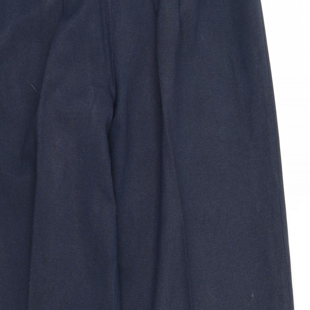 Womens UK Size 14 Preworn Regular Fit Dress Pants Blue Trousers