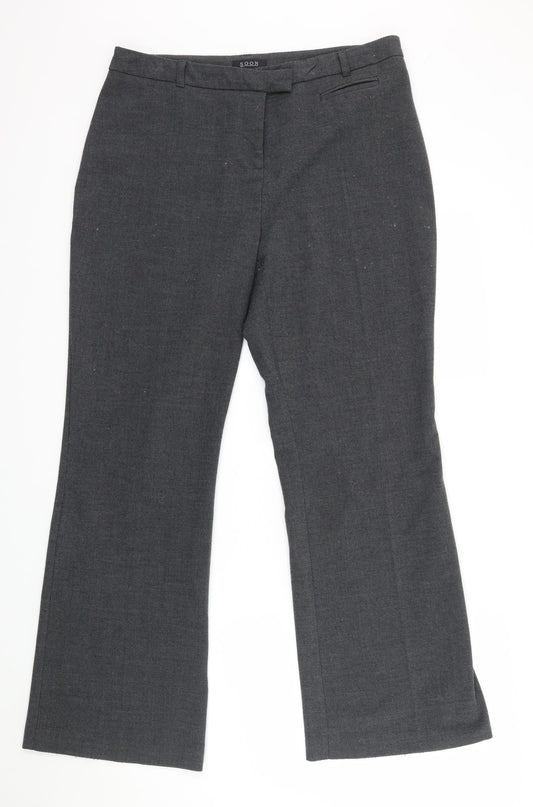 Womens UK Size 14 Soon Regular Fit Grey Trousers