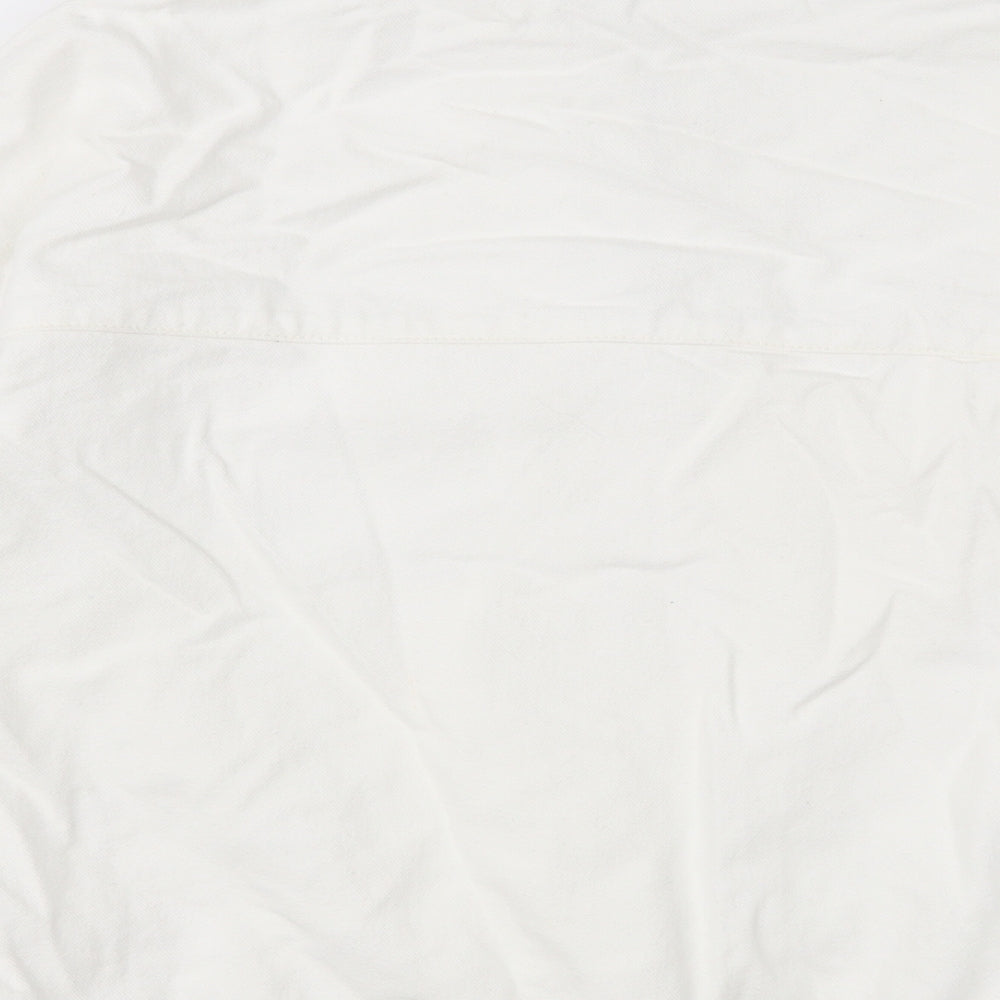 Boohoo Womens White Overcoat Jacket Size 8