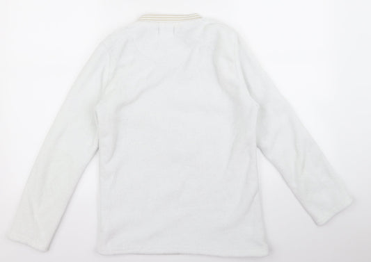 Preworn Womens White Pullover Jumper Size S - bearly awake