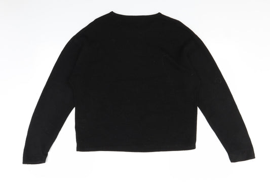 Akal Womens Black Pullover Jumper Size M