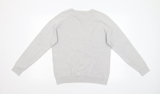 NEXT Mens Grey Knit Pullover Jumper Size M