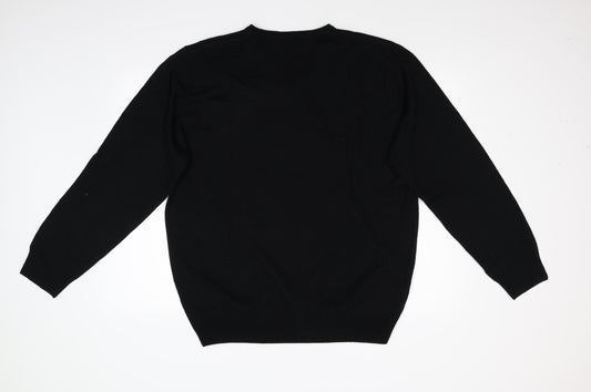 George Mens Black Knit Pullover Jumper Size XL