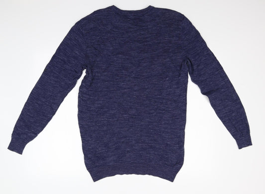 George Mens Blue Knit Pullover Jumper Size L