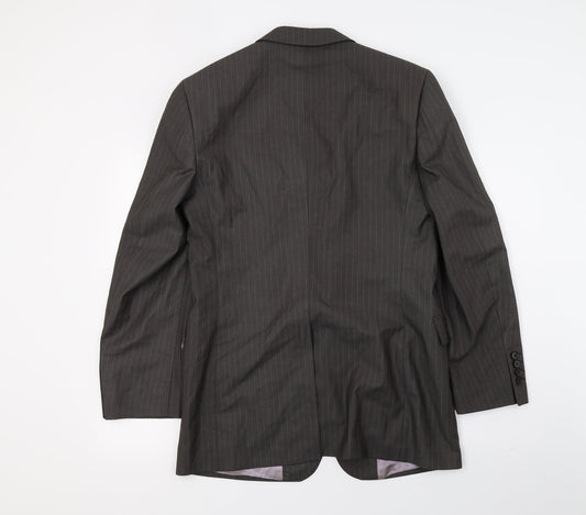 Mens UK Size M River Island Regular Grey Suit Jacket