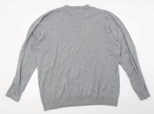Matalan Mens Grey Knit Pullover Jumper Size XL