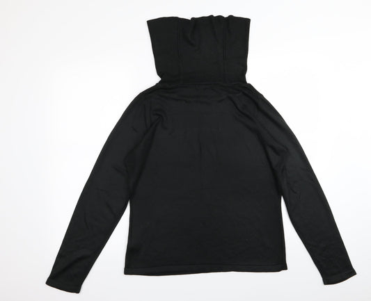 M&S Womens Black Basic T-Shirt Size 16