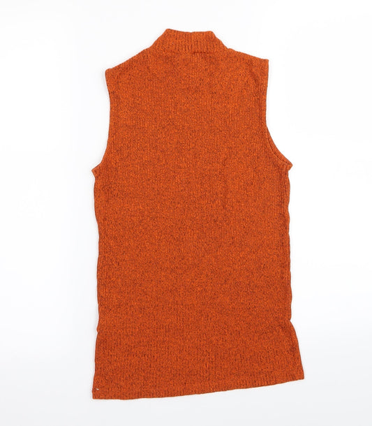 F&F Womens Orange Basic T-Shirt Size 8