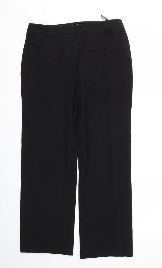 Womens UK Size 10 CC Regular Fit Black Trousers