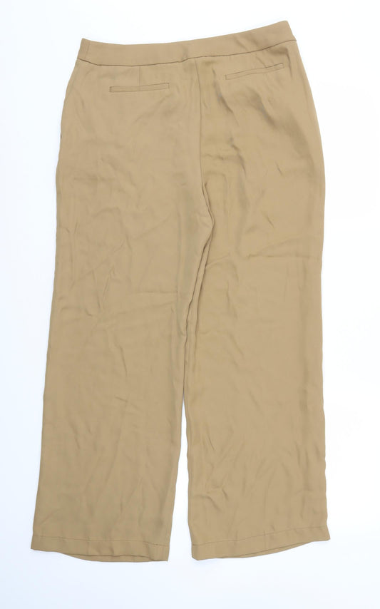 M&S Womens Brown Trousers Size 12 L28 in