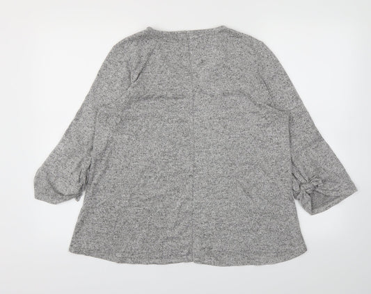 Womens UK Size M COIN 1804 Grey Basic T-Shirt