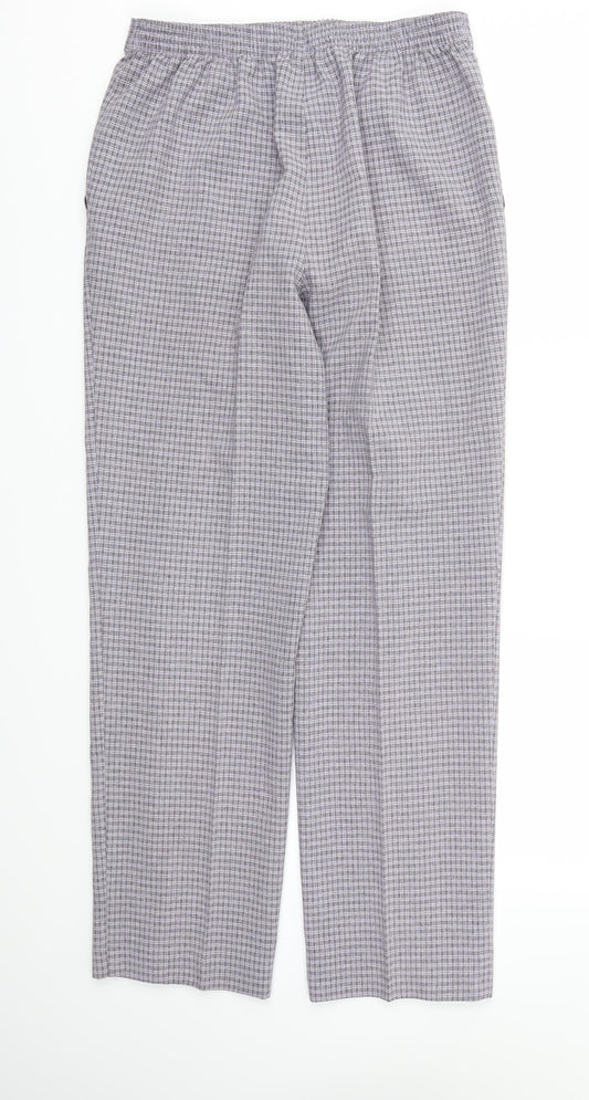 M&S Womens Purple Trousers Size 10 L29 in - Stretch waistband