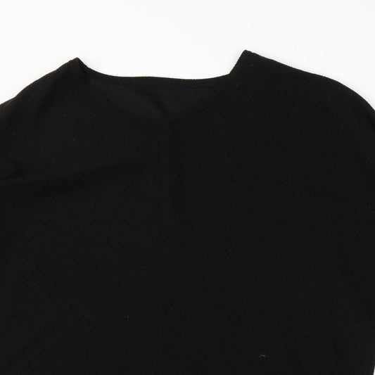 Womens UK Size XL Preworn Black Basic Blouse