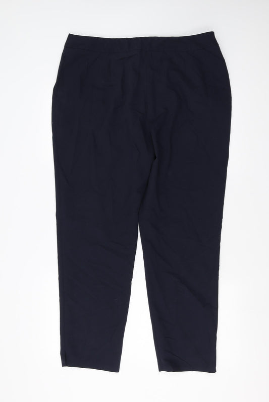 F&F Womens Blue Trousers Size 16 L28 in