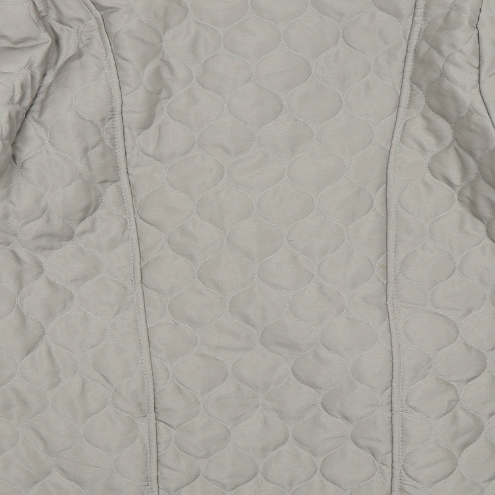 Womens UK Size 10 Gabriella Vicenga Grey Quilted Coat
