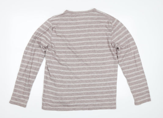 Hollister Mens Pink Striped Pullover Jumper Size M