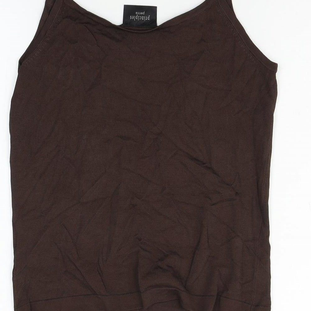 Womens UK Size 14 Principles Brown Basic Tank