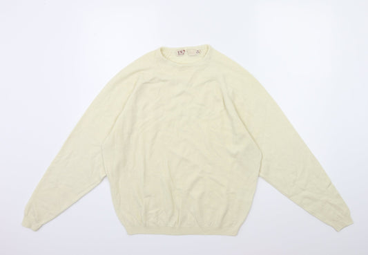 EWM Womens Beige Knit Pullover Jumper Size 14
