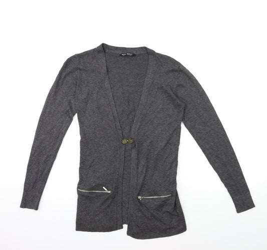 Select Womens Grey Knit Cardigan Jumper Size 6