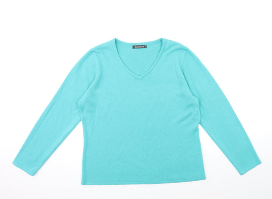 Bonmarché Womens Blue Knit Pullover Jumper Size M