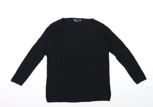 ESMARA Womens Black Knit Pullover Jumper Size 10