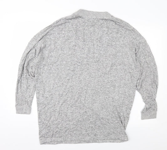 Pull&Bear Mens Grey Pullover Jumper Size M