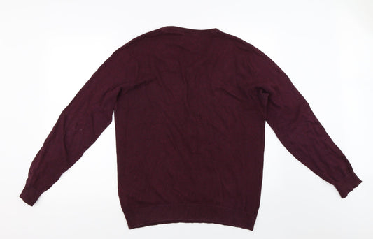 George Mens Red Pullover Jumper Size M