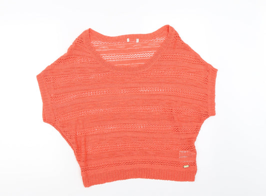 Preworn Womens Orange Pullover Jumper Size 16