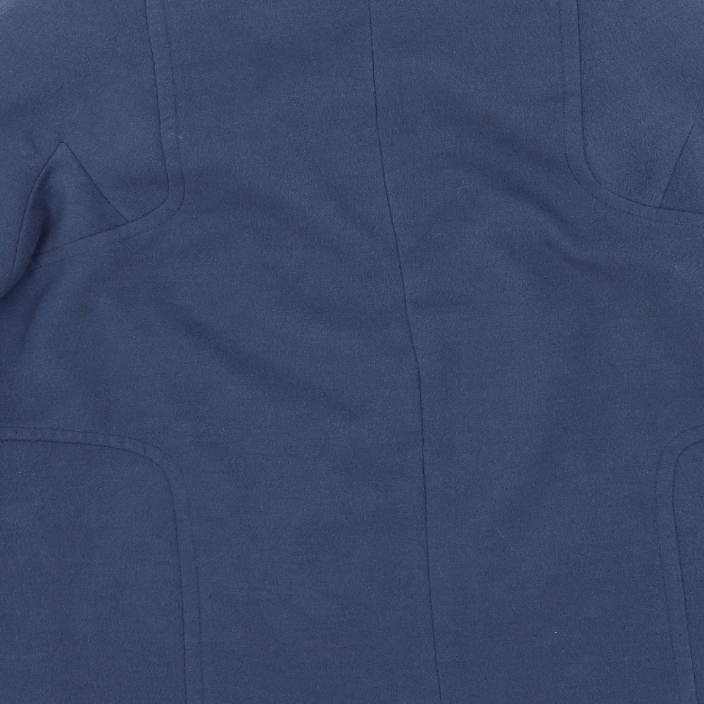 Klass Womens Blue Overcoat Coat Size 14