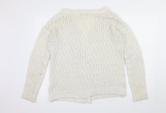 Select Womens Ivory Knit Cardigan Jumper Size 12