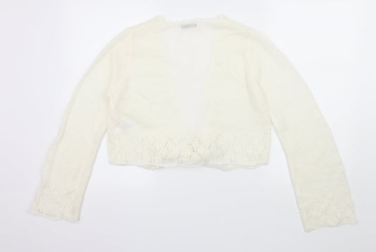 George Womens Ivory Knit Cardigan Jumper Size S