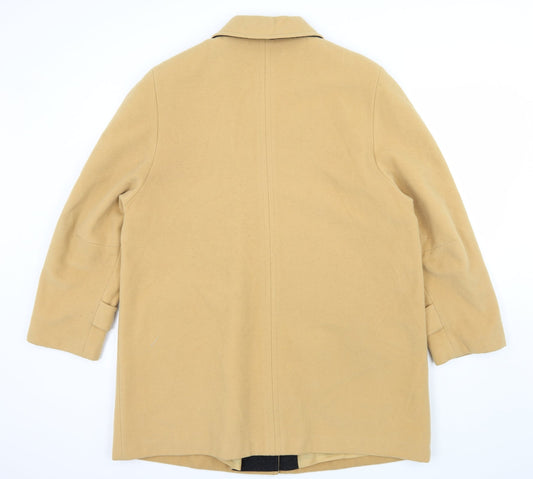 Preworn Womens Yellow Fleece Overcoat Coat Size 16