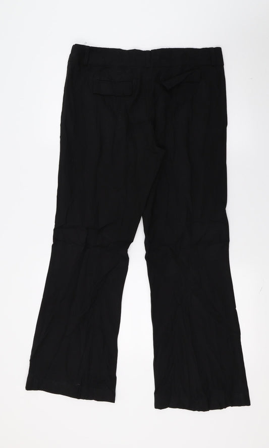 George Womens Black Trousers Size 12 L29 in