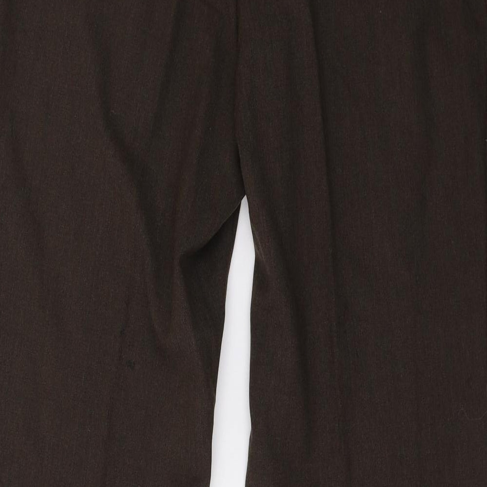 Womens UK Size 16 Marks and Spencer Regular Fit Brown Trousers
