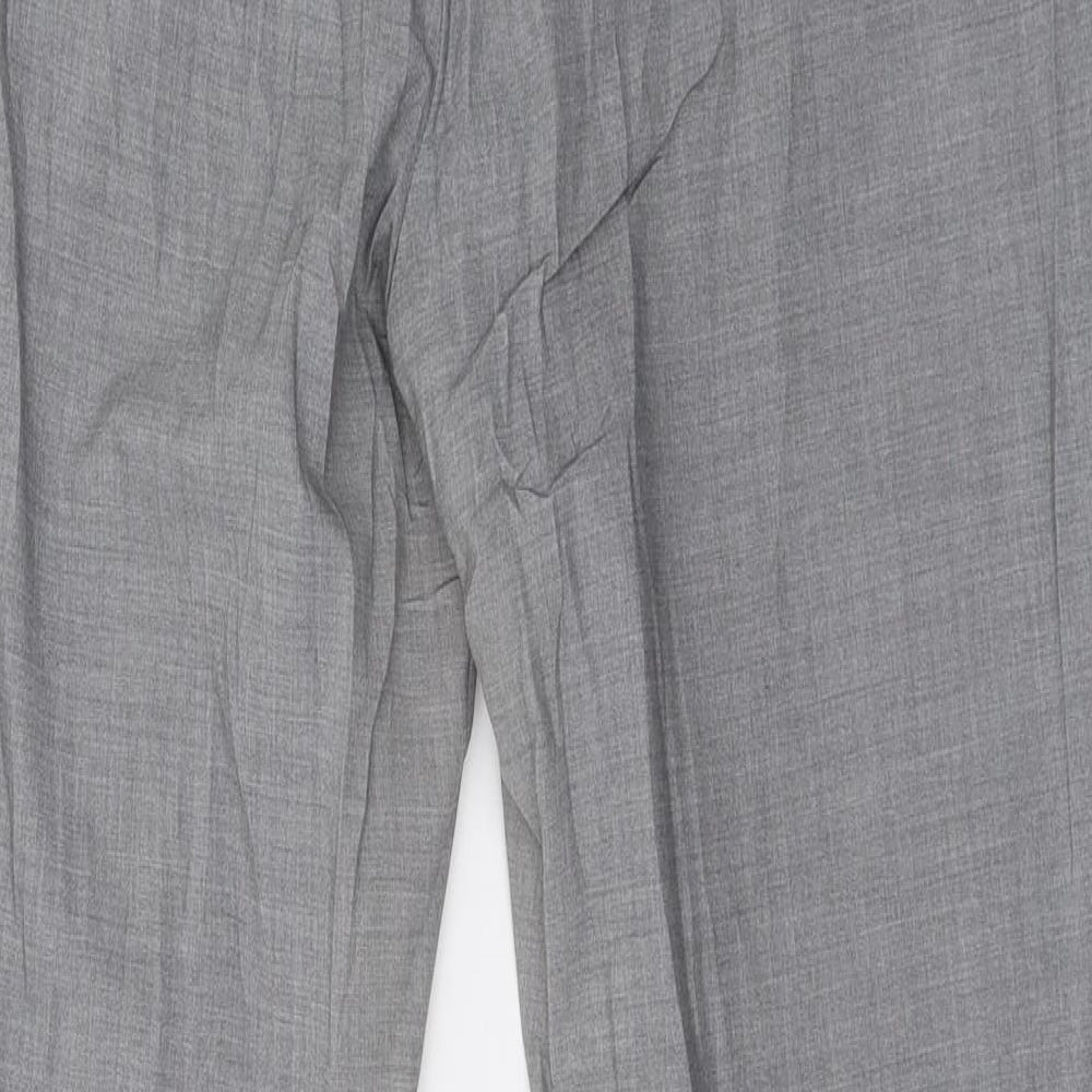 Womens UK Size 12 H&M Regular Fit Cropped Grey Trousers