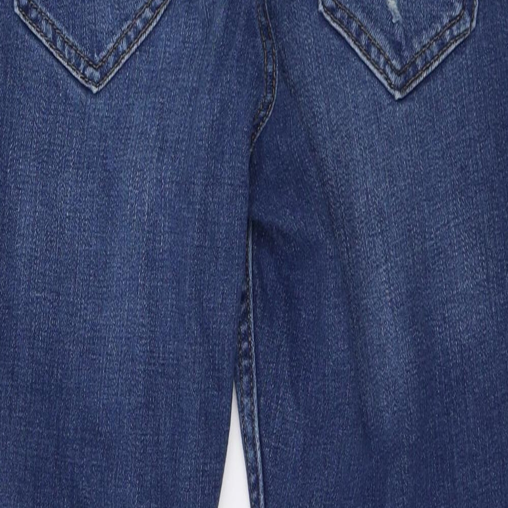 Topshop Womens Blue Denim Straight Jeans Size 26 in L23 in