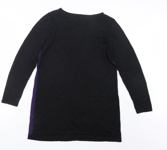 Bm Collection Womens Purple Pullover Jumper Size M