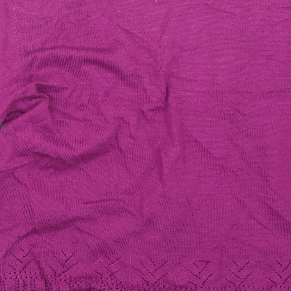 EAST Womens Purple Knit Cardigan Jumper Size XS
