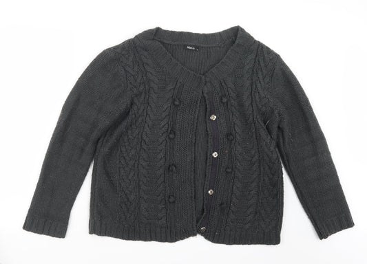 M&Co Womens Grey Knit Cardigan Jumper Size XL