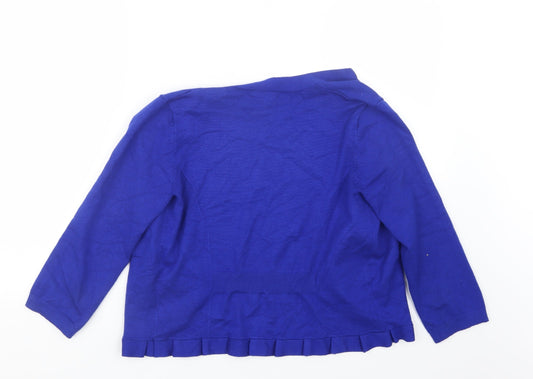 Verve Ami Womens Blue Knit Cardigan Jumper Size S
