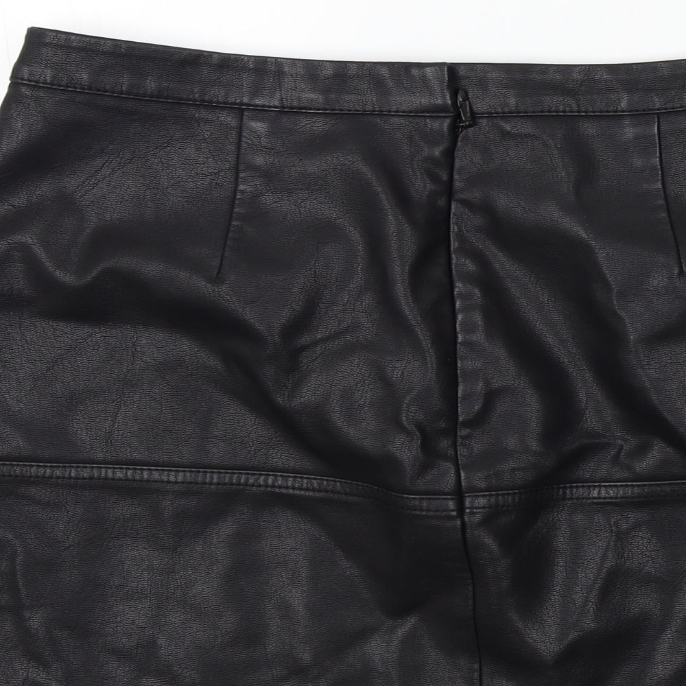 New Look Womens Black A-Line Skirt Size 10