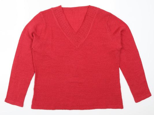 Classics Womens Red Pullover Jumper Size 16