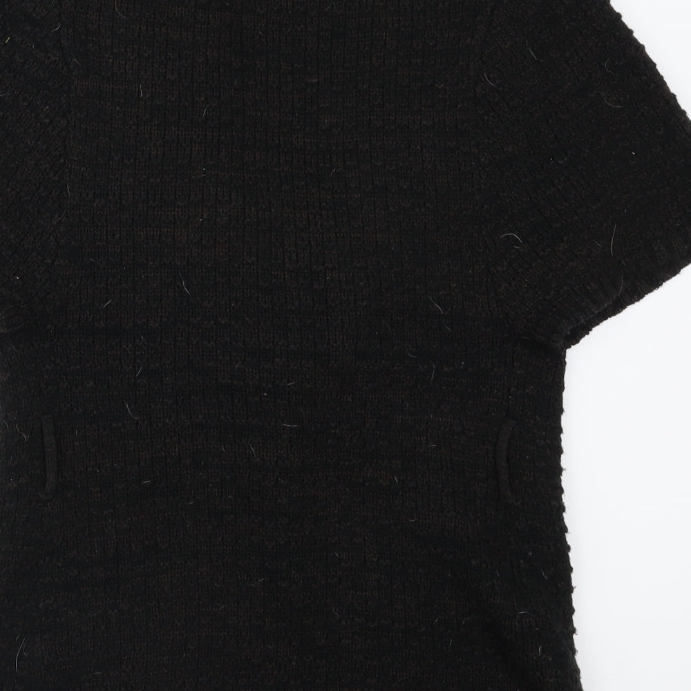 Evie Womens Brown Knit Cardigan Jumper Size 6