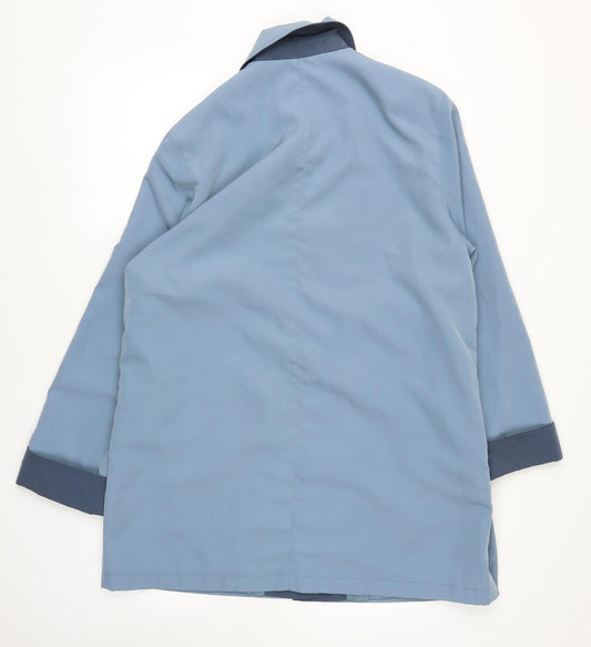 Womens UK Size 14 EWM Blue Overcoat