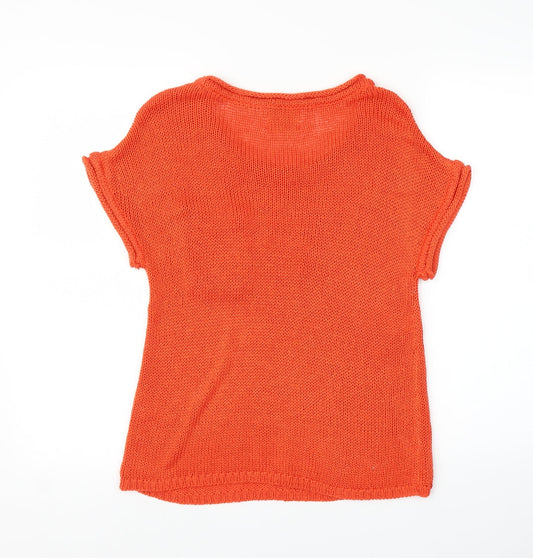 Womens UK Size 8 New Look Orange Basic Blouse