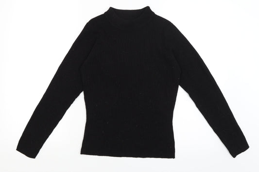 Womens UK Size M Brave Soul Black Basic T-Shirt