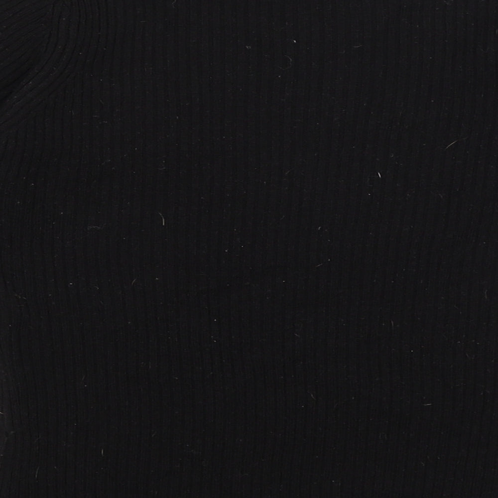 Womens UK Size M Brave Soul Black Basic T-Shirt