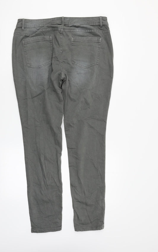 Womens UK Size 14 St oliver Regular Fit Straight Grey Jeans