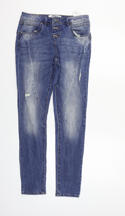 Only Womens Blue Straight Jeans Size 26 in L34 in